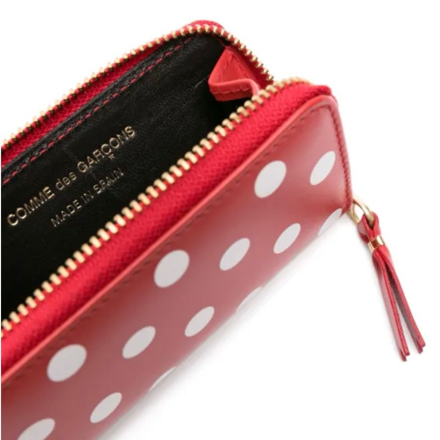 Comme Des Garcons Polka Dot Rectangular Zip Wallet - Nib!!!